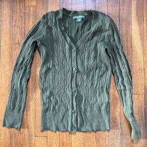 Eddie Bauer cableknit cardigan
